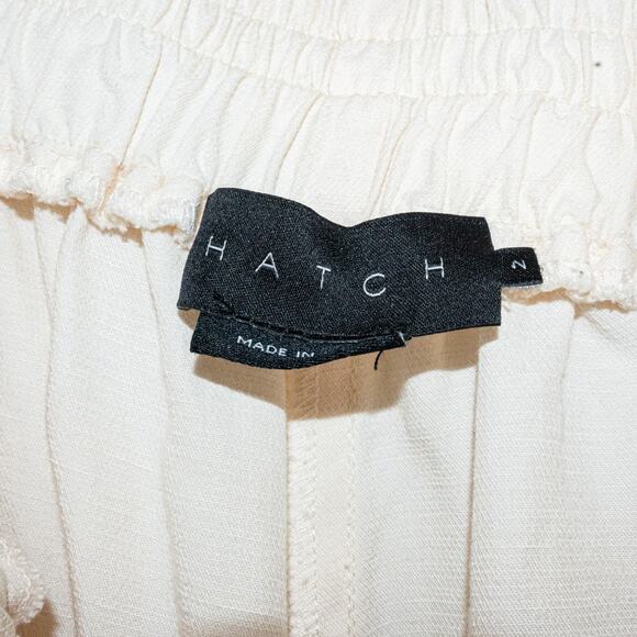 Hatch Maternity The Asher Maternity ant Elastic waist Ivory Beige size 2 / M - Picture 2 of 10